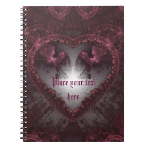 Purple Gothic Heart 001 Notebook