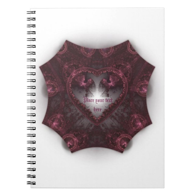 Purple Gothic Heart 001 Notebook (Front)