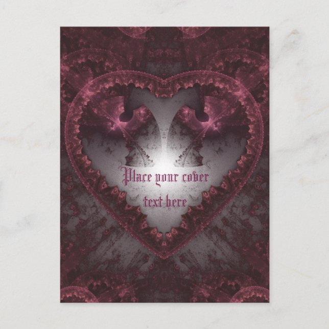 Purple Gothic Heart 001 Postcard (Front)