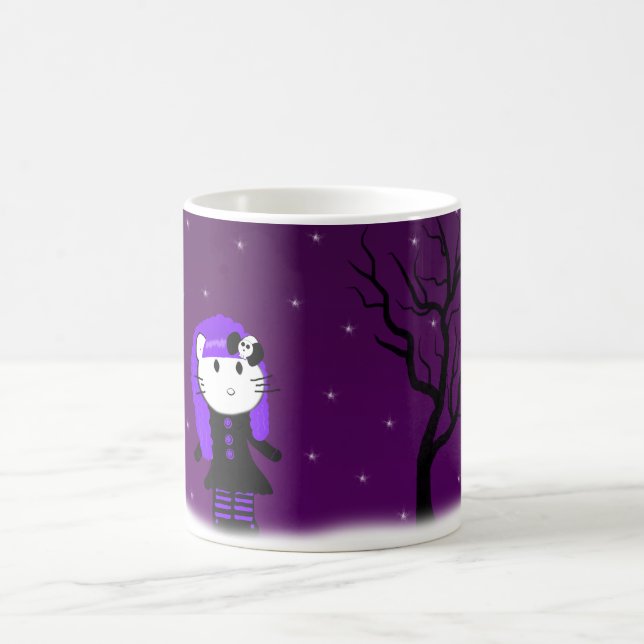 Purple Gothic Kitty Mug (Center)