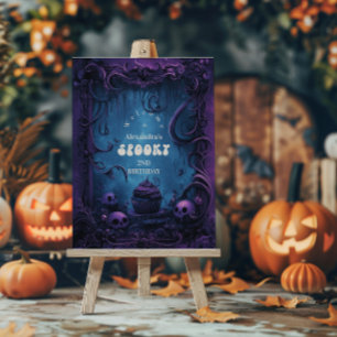 Purple Gothic Spooky 2nd Birthday Foam Board