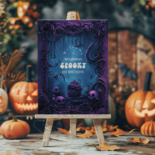 Purple Gothic Spooky ONE Birthday Foam Board
