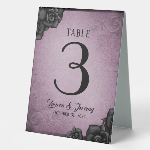 Purple Gothic Table Sign