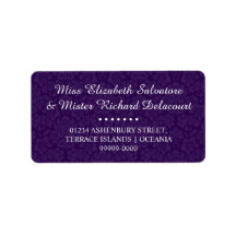Purple Gothic Victorian Wedding Address Labels