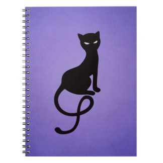 Purple Gracious Evil Black Cat Notebook