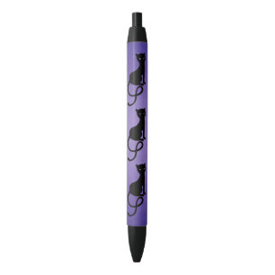 Purple Gracious Evil Black Cat Pen