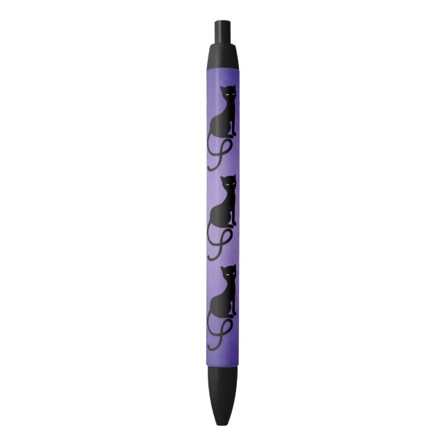 Purple Gracious Evil Black Cat Pen (Front Vertical)