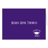 Purple Grad Thank you note (4.25" x 5.5") Card (Front Horizontal)