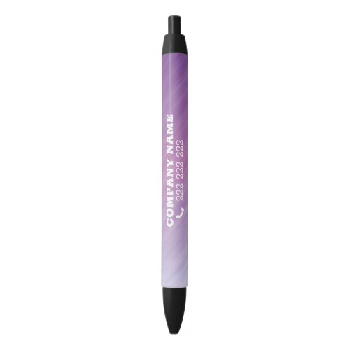 Purple Gradient Background Black Ink Pen