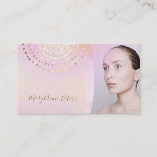 •purple gradient background business card (Front)