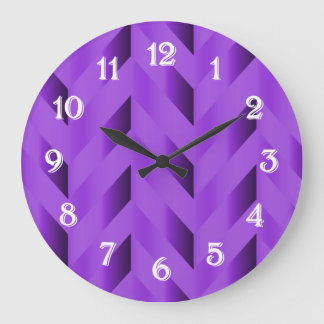 Purple Gradient Chevron Clock