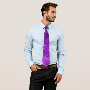 Purple Gradient Crinkle Look Neck Tie