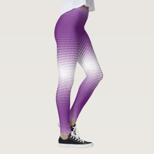 Purple Gradient Dots Leggings