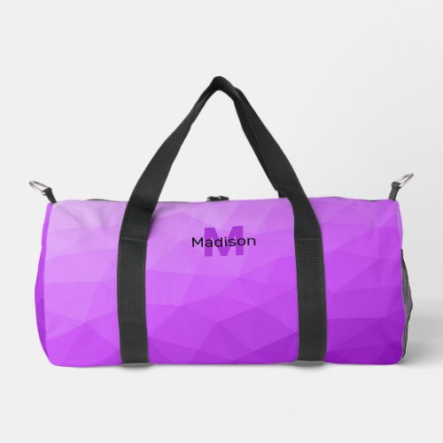 Purple gradient geometric mesh pattern Monogram Duffle Bag