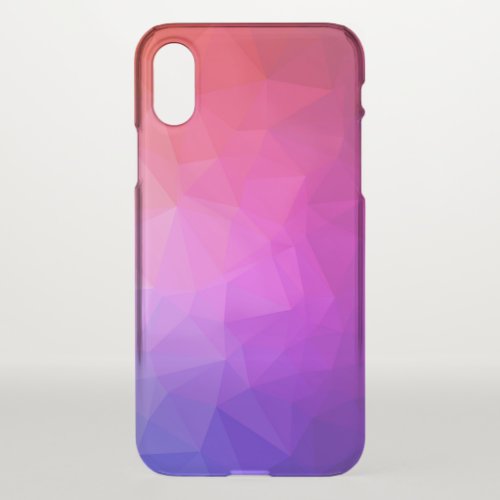 Purple Gradient Modern Geometric Pattern iPhone X Case