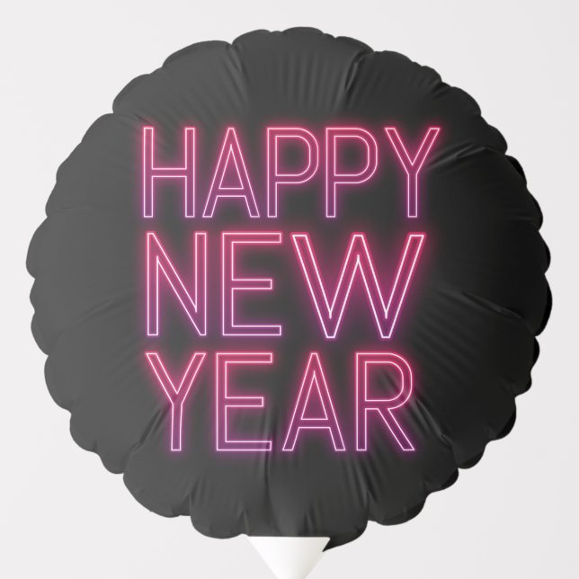 Purple Gradient New Year Balloon (Front)