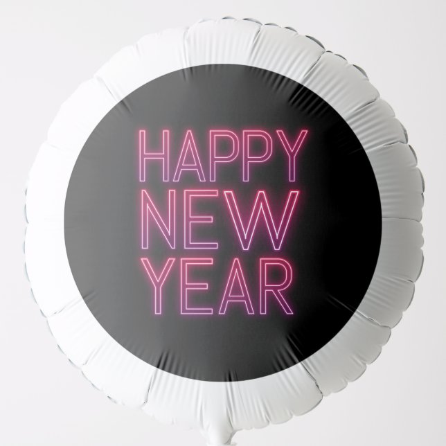 Purple Gradient New Year Balloon (Front)