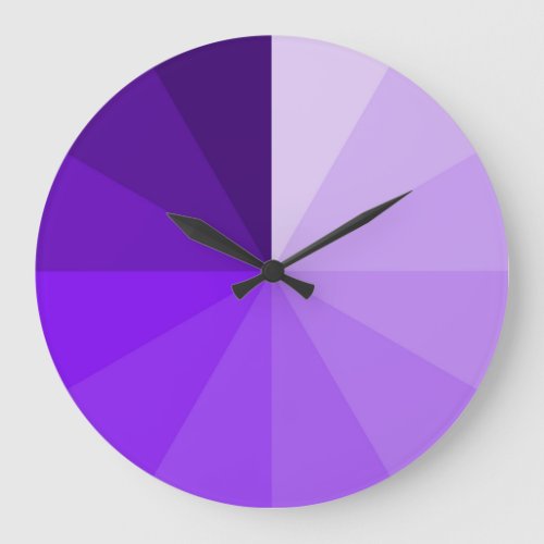 purple gradient ombre modern and artsy wall clock