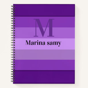 purple gradient personalized notebook