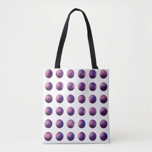Purple Gradient Polka Dot Pattern | Modern Tote Bag (Front)