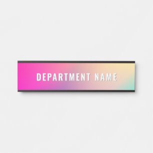 Purple Gradient Simple Department Name Door Sign