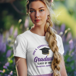Purple Graduate Custom 2025 Graduation Women's Tri-Blend Shirt