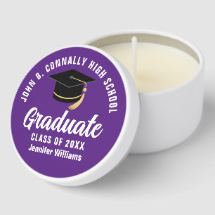 Purple Graduate Custom 2026 Graduation Party Mini Candle Favors