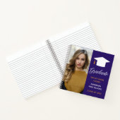 Purple Graduate Photo Autograph Graduation Guest Notebook | Zazzle