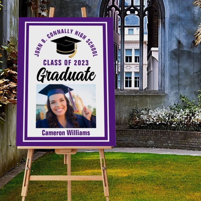Purple Graduate Photo Custom Graduation Party Foam Board (Creator Uploaded)