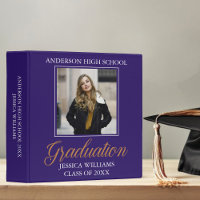Purple Graduation 2026 Senior Portrait Photo Album