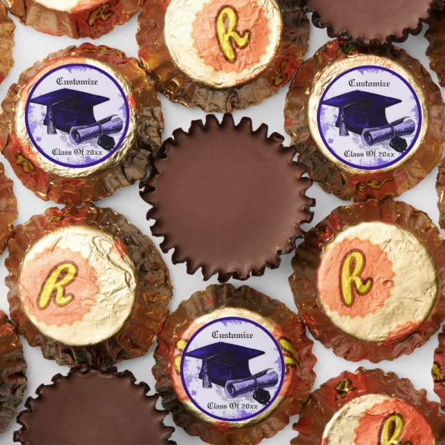 Purple Graduation Cap & Diploma Reese's Peanut Butter Cups (Assorted)