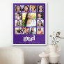 Purple Graduation K–12 Photo Collage Bold Modern Poster
