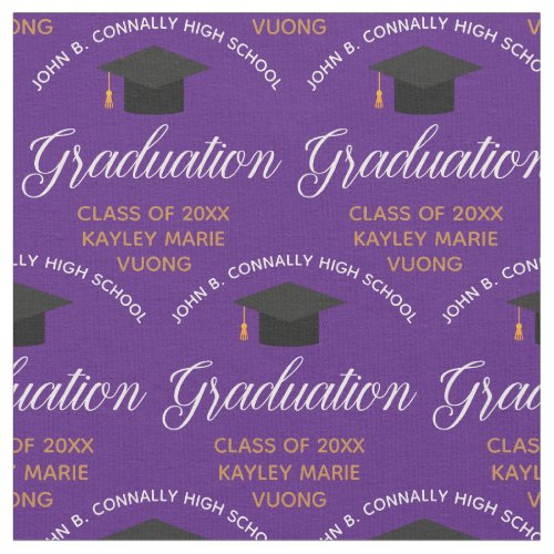 Purple Graduation Personalized 2024 Graduate Fabric