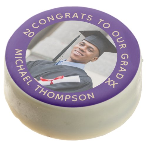 Purple Graduation Photo Class Year Personalized Chocolate Covered Oreo