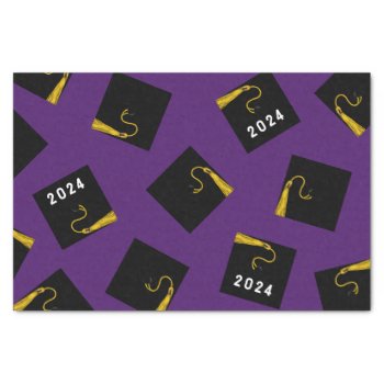 Purple Graduation Tissue Paper by partygames at Zazzle