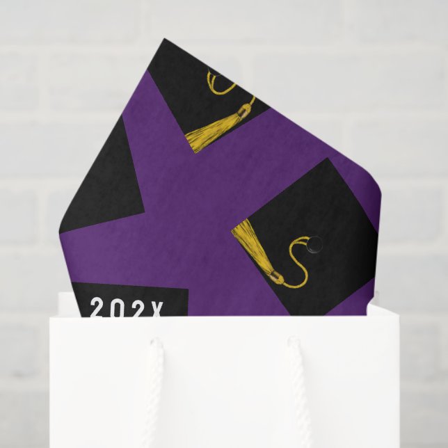 Purple Graduation Tissue Paper (Gift Bag)