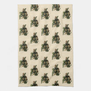Purple Grakle (Grackle) Audubon's Birds of America Kitchen Towel