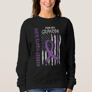 Purple Grandpa Lupus Awareness Flag Products Cloth Sweatshirt