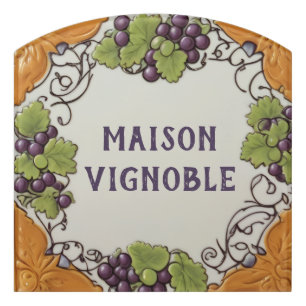 Purple Grape Custom House Name Plate Plaque Sign