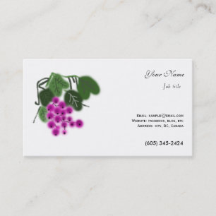 Purple grapes. All purpose business card