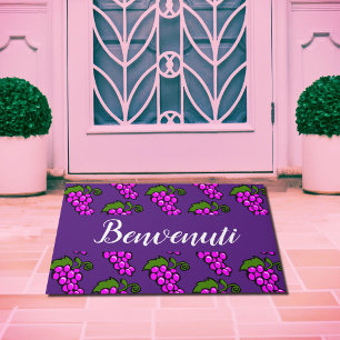Purple grapes -Benvenuti Doormat