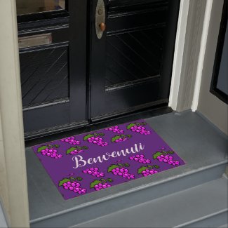 Purple grapes -Benvenuti Doormat