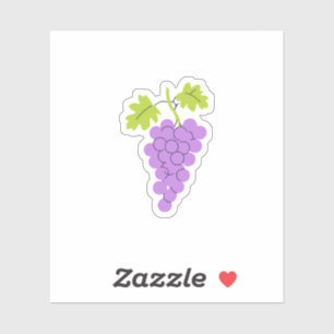 Purple Grapes Fruit Sticker