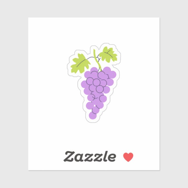 Purple Grapes Fruit Sticker (Sheet)