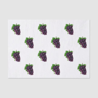 Purple Grapes Hang in Bunches Tissue Paper