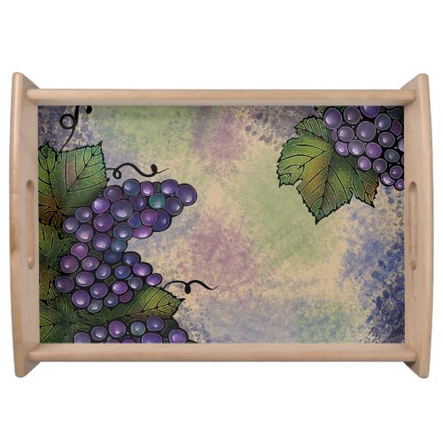 Purple Grapes  Luscious Fruit Serving Tray