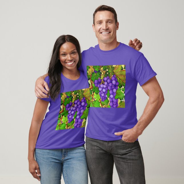 Purple Grapes on a Grapevine T-Shirt (Unisex)