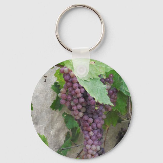 Purple Grapes on the Vine Keychain (Front)