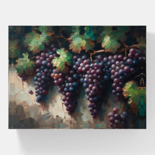 Purple Grapes on the Vine Oil Painting Paperweight