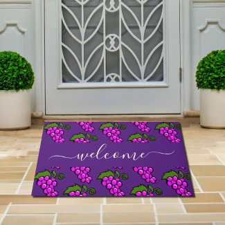 Purple grapes pattern - Welcome